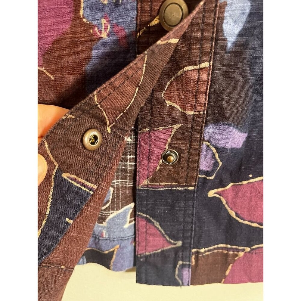 Coldwater Creek Floral Jacket P14 Colorful Western Boho Preppy Cottage Earthy - Picture 7 of 10